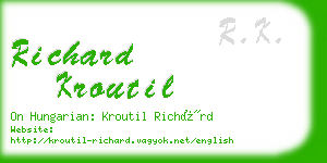 richard kroutil business card